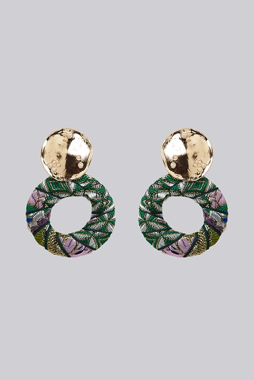 Louche Reuben Oval Shape Green Earring