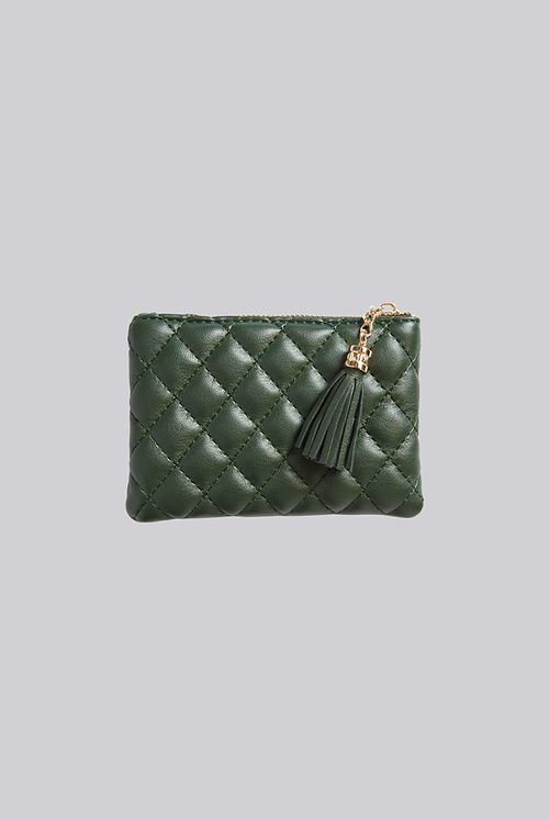 Louche Lingge Quilted Coin Purse Dark Green