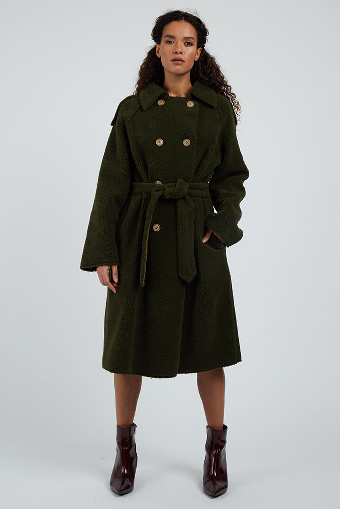 suedette borg overcoat