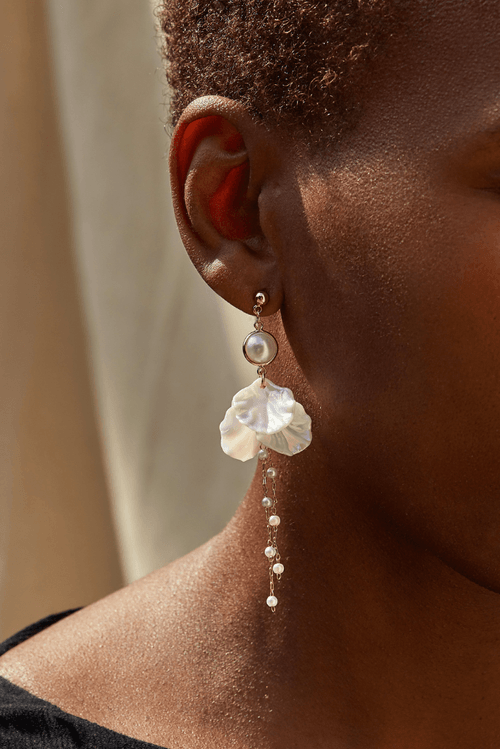 Louche Greer Shell Pendant Earrings