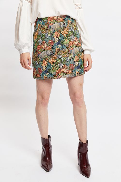 Louche Aubin Jungle Folk Jacquard Mini Skirt