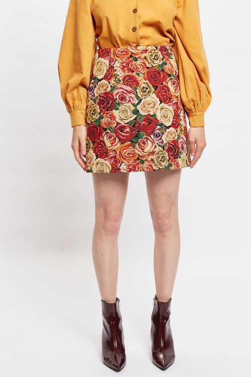 Louche Aubin Roses Jacquard Mini Skirt