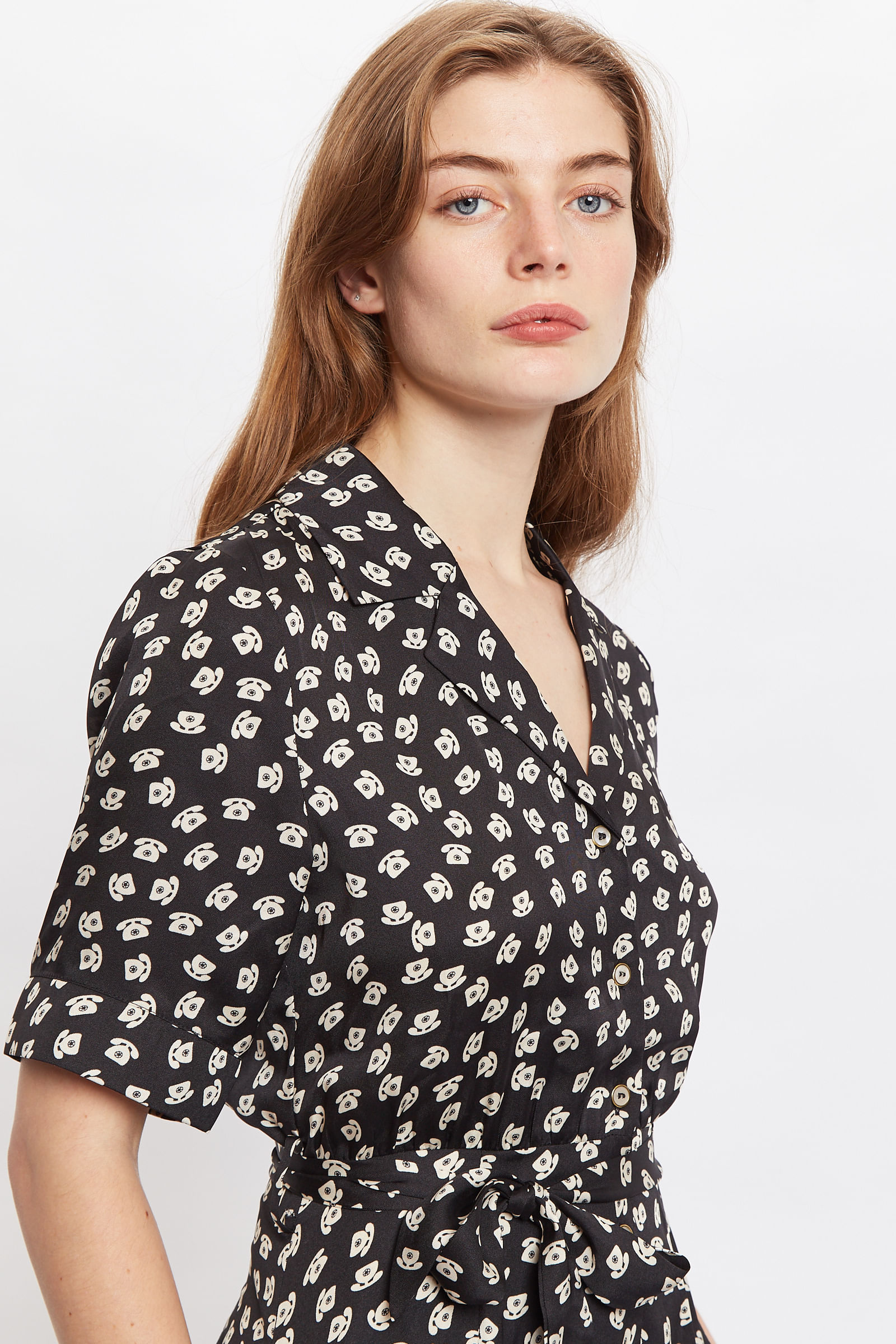 Louche Peta Call Me Print Short Sleeve 