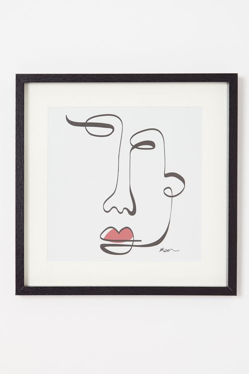 Large Abstract Face Wall Art Face Line