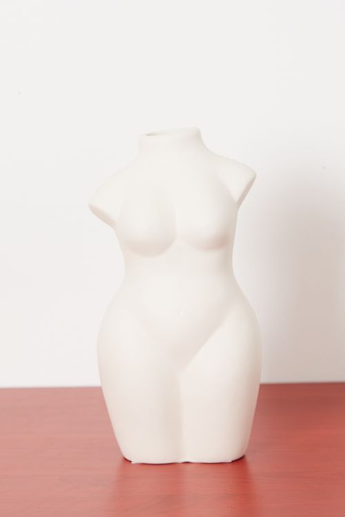 Woman's Body Vase White
