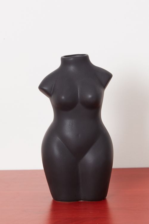 Woman's Body Vase Black