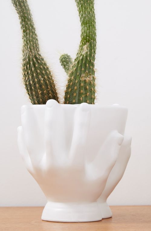 Holding Hands White Planter