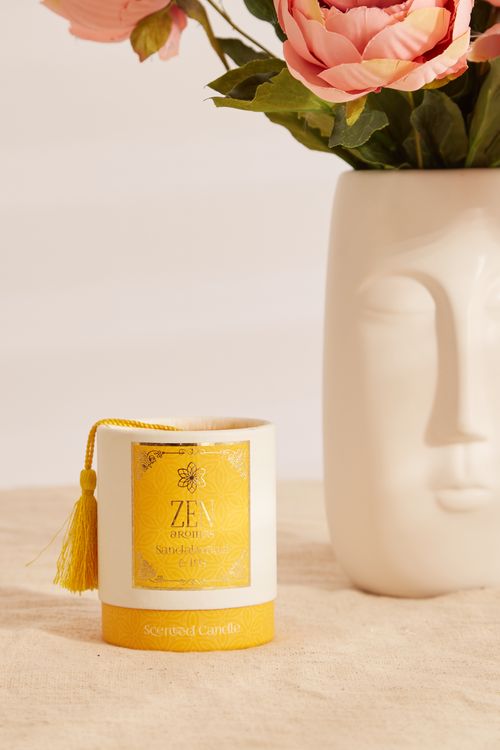 Zen Candle Pot Sandalwood Iris